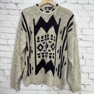 Vintage‎ Hang Ten Sweater Size L Acrylic Aztec Geometric Surf Streetwear 80s 90s